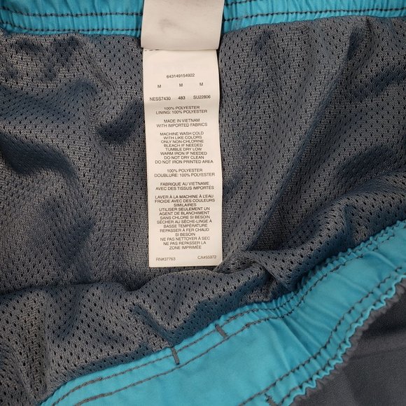 Nike 7” Clash Volley Men’s Swim Shorts NESS7430 Grey/Blue Size M - Picture 11 of 13